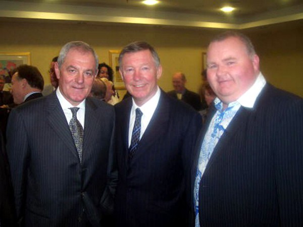 Scott Glynn with Walter Smith and Sir Alex Ferguson